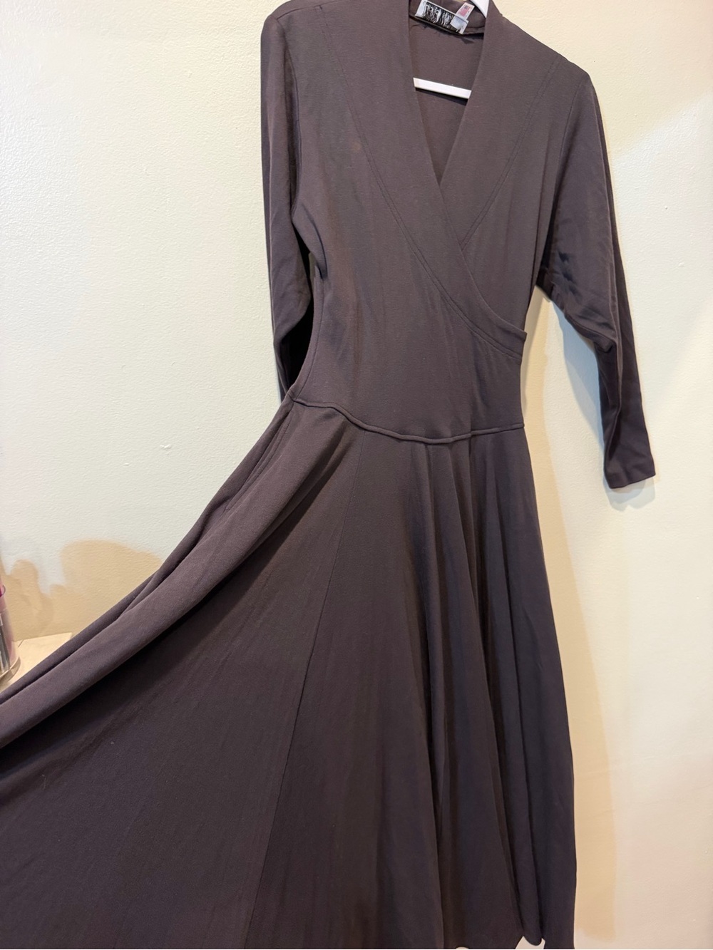 Vintage 1980s Lloyd Williams surplice V-neck maxi dress